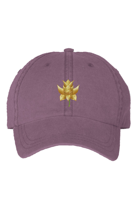 Lotus Flower Pigment-Dyed Cap